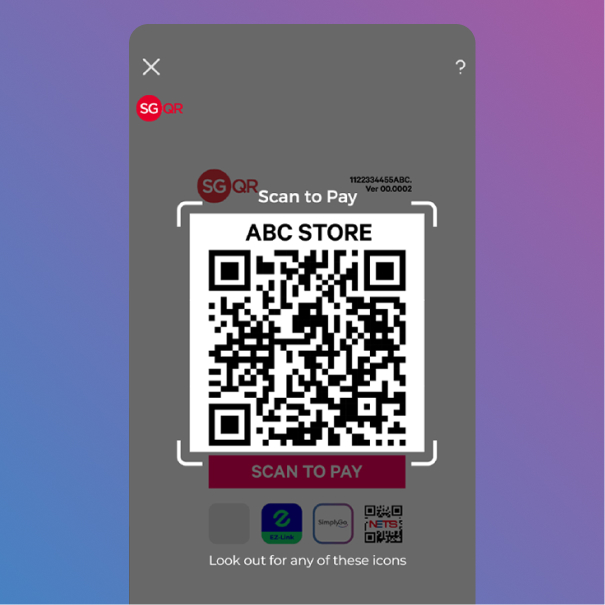 SimplyGo app Scan SGQR step 3