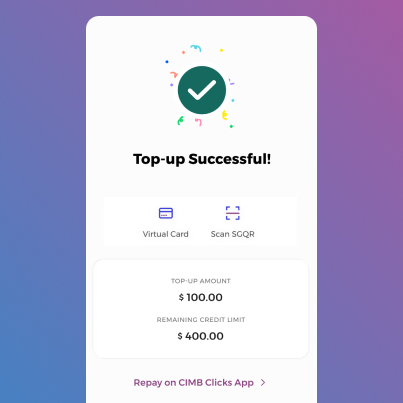 Funds successfully loaded into EZ-Link Wallet